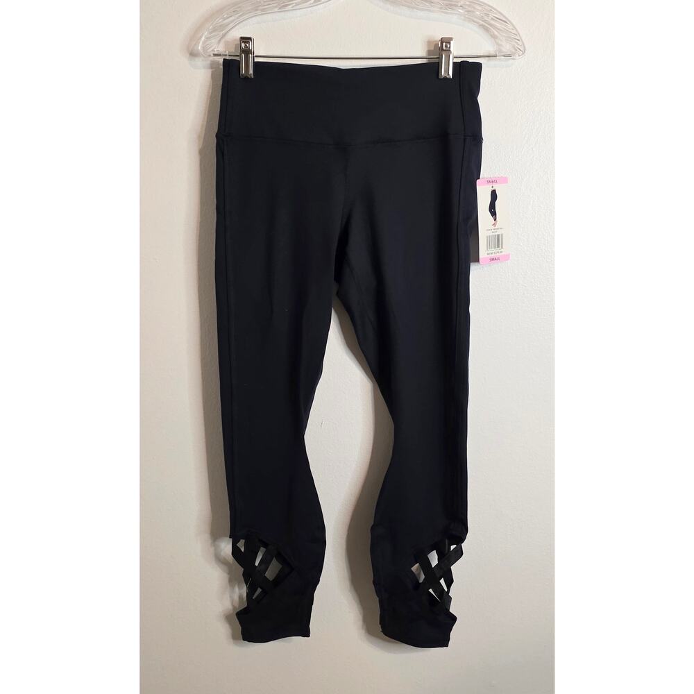 Active Life Navy Leggings Criss Cross Ankle Cutout Size Small NWT Item 980089166